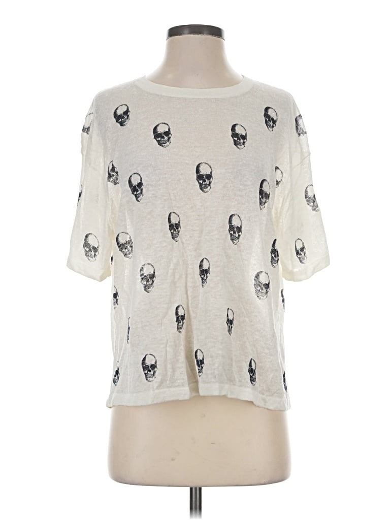 Click to view more detailed imagery on our partner's website Pre-owned Skull Cashmere Pullover Sweater In Ivory