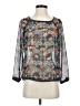 Bongo 100% Polyester Gray 3/4 Sleeve Blouse Size S - photo 1