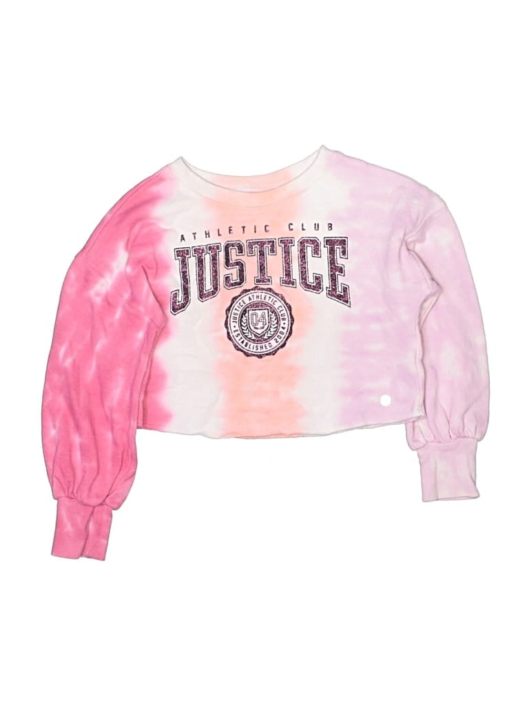 Pre-owned Justice Kids' Sweatshirt In Pink