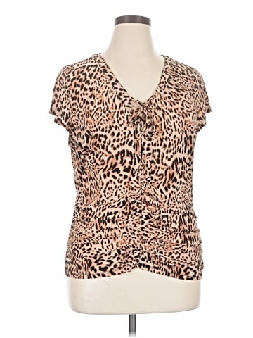 INC International Concepts Short Sleeve Blouse (view 1)