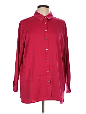 Susan Graver Long Sleeve Button-Down Shirt (view 1)