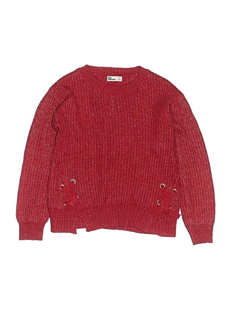 Pre-owned Epic Threads Kids' Pullover Sweater In Red
