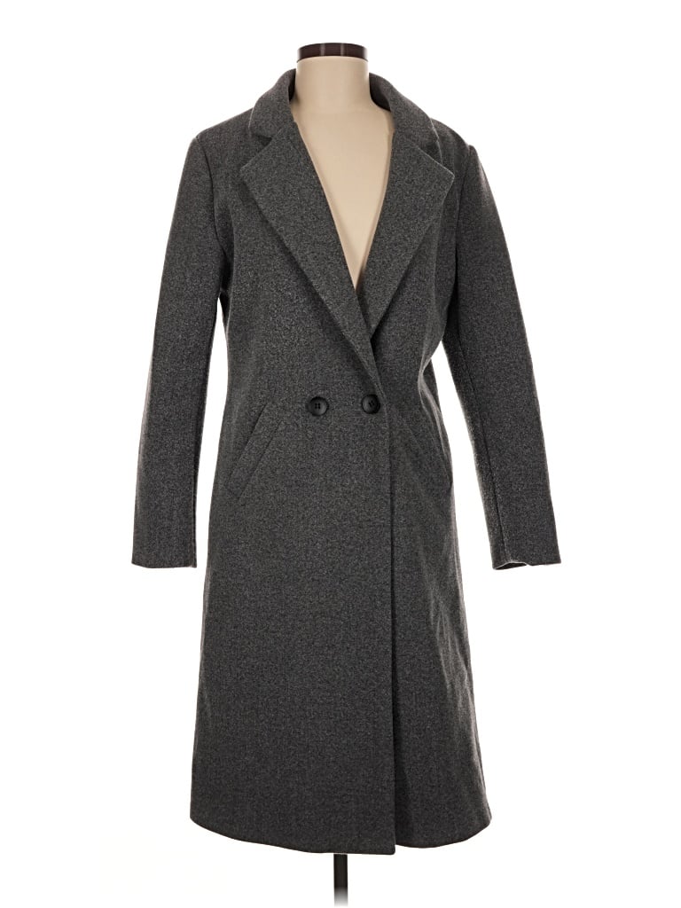 Pre-owned Fashion Coat In Gray