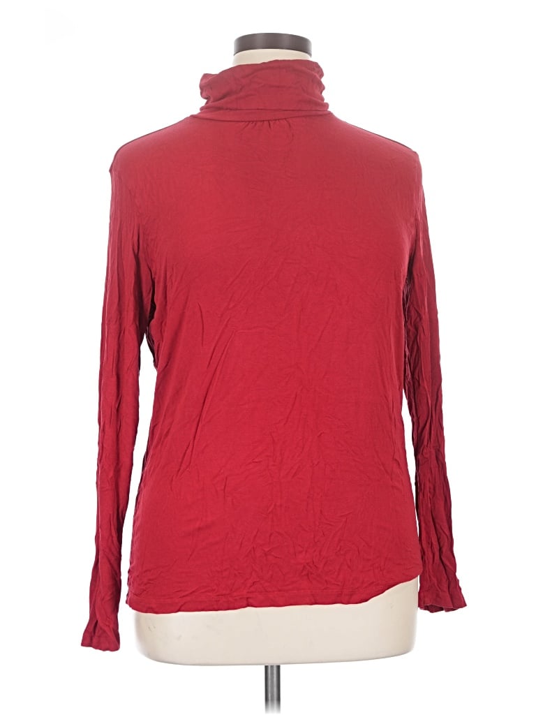 Pre-owned Christopher & Banks Long Sleeve Turtleneck In Red