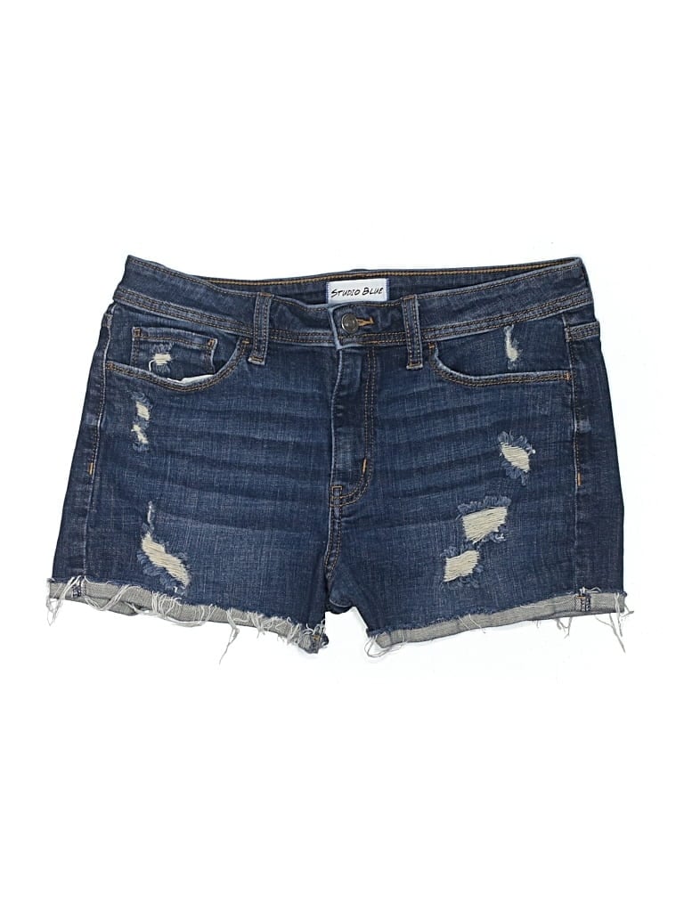 Pre-owned Studio Blue Denim Shorts In Blue