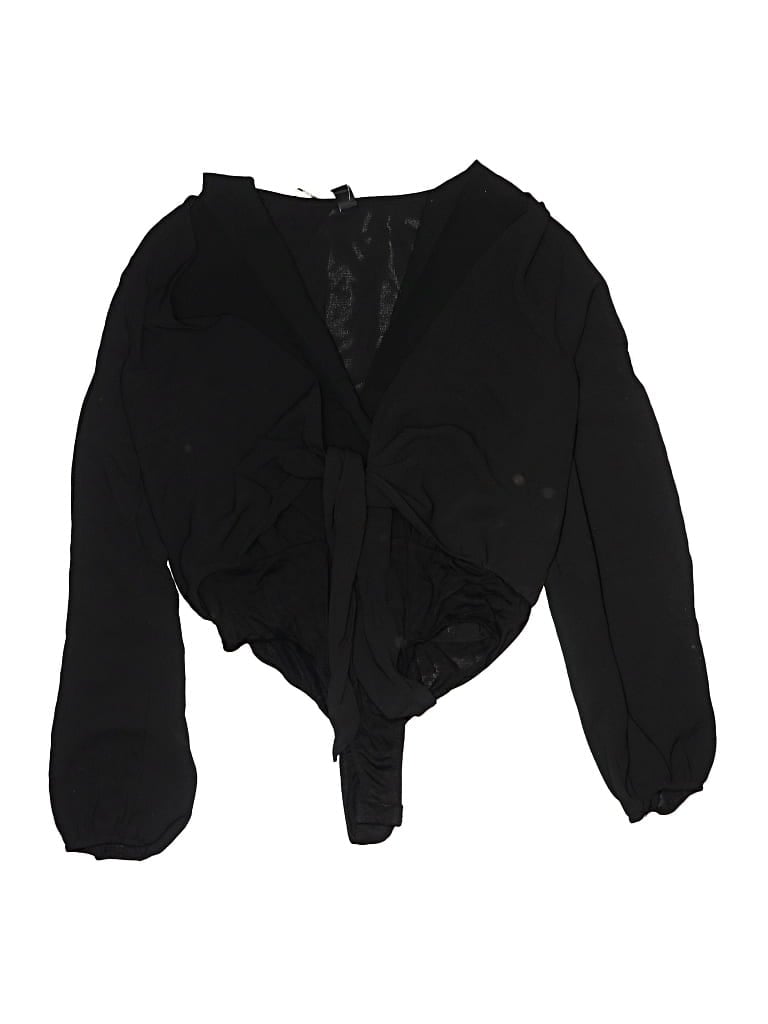 Pre-owned Windsor Long Sleeve Blouse In Black