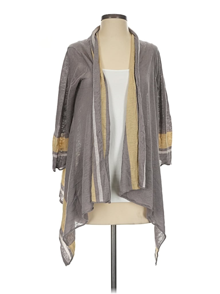 Pre-owned Garnet Hill Cardigan Sweater In Gray