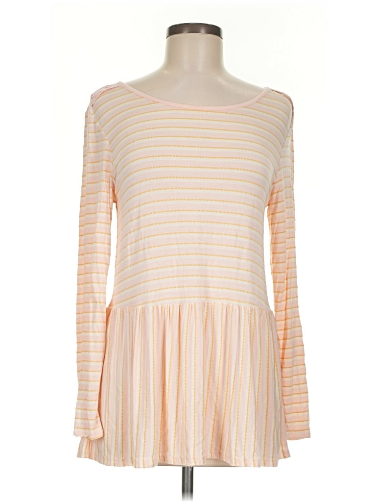 Pre-owned Matilda Jane Long Sleeve Top Orange Boatneck Tops