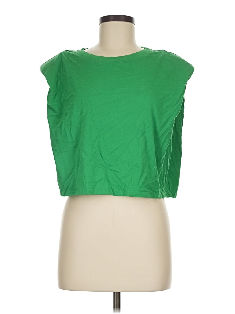 Pre-owned Babaton Sleeveless T-shirt In Green