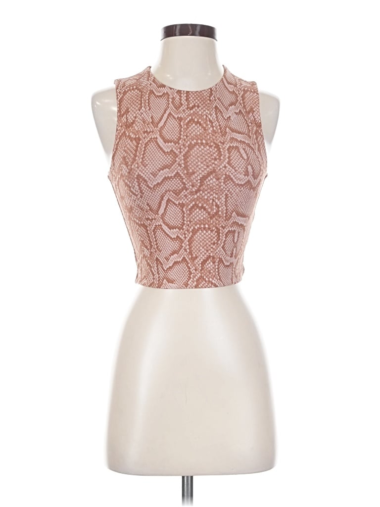 Pre-owned Babaton Sleeveless Blouse In Brown