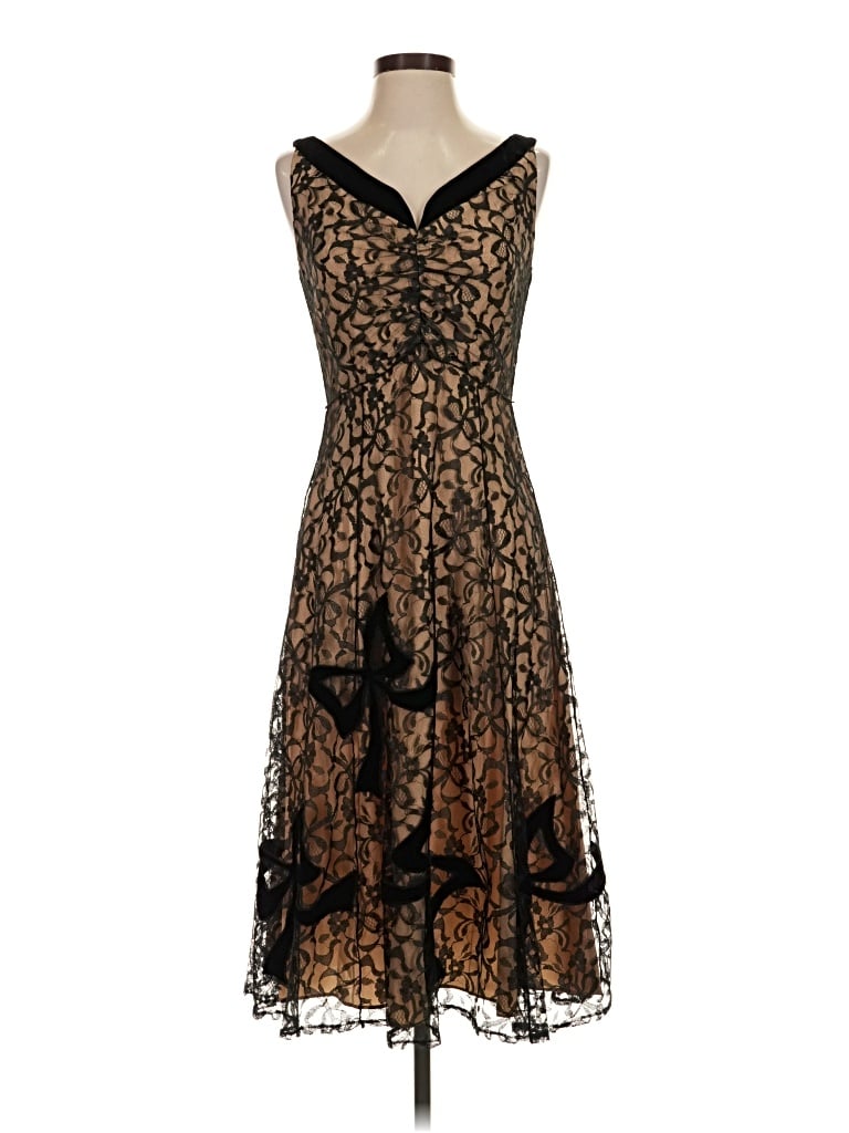 Pre-owned David Meister Cocktail Dress In Brown