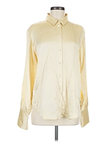 FRAME Long Sleeve Silk Top (view 1)