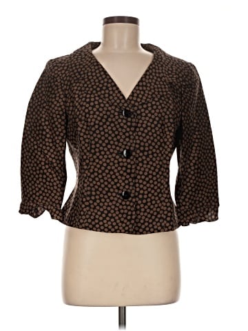 Teri Jon by Rickie Freeman 3/4 Sleeve Button-Down Shirt (view 1)