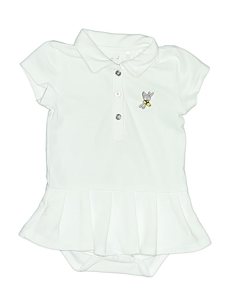 Pre-owned Garb Babies' Short Sleeve Onesie In White