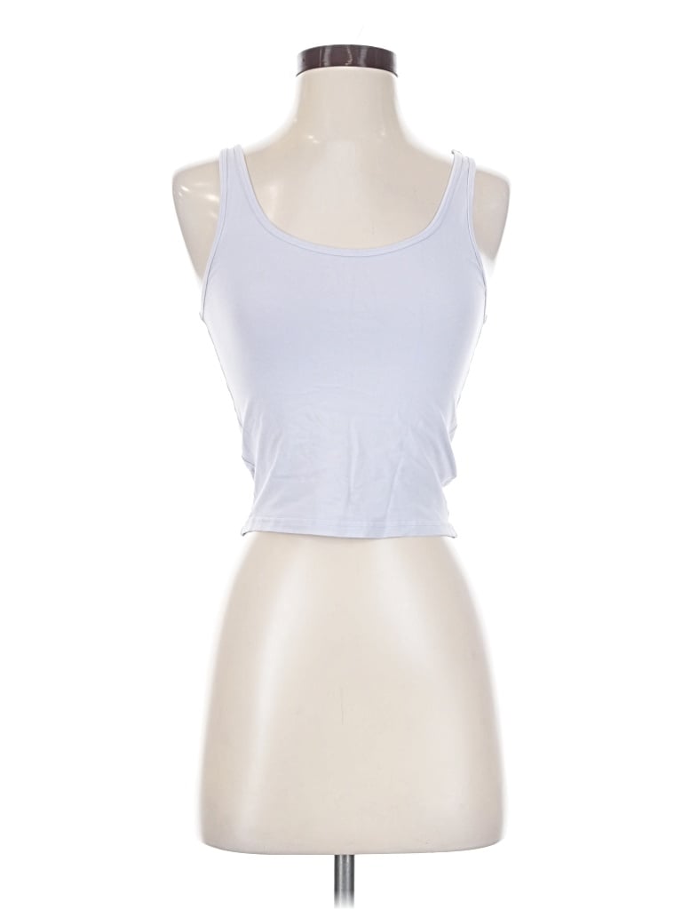 Pre-owned Tna Tank Top Silver Strapless Neckline Tops