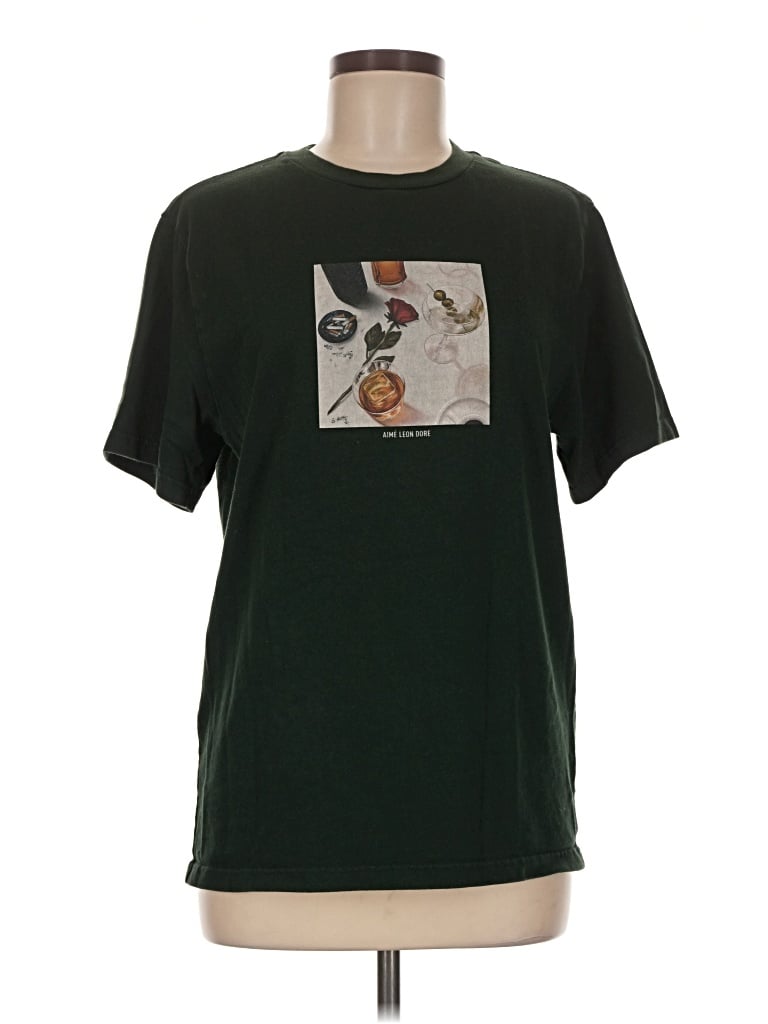 Pre-owned Aimé Leon Dore Short Sleeve T-shirt In Green
