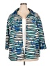 Allison Daley Stripes Blue Raincoat Size 22 - photo 1