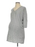 Hatch 100% Linen Gray 3/4 Sleeve Top Size P Maternity (Petite) - photo 1