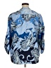 Chico's 100% Polyester Paisley Blue 3/4 Sleeve Blouse Size XL (3) - photo 2