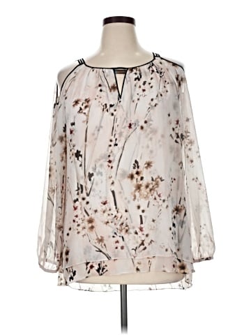 White House Black Market 3/4 Sleeve Blouse (view 1)