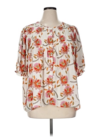 Rose + Olive 3/4 Sleeve Blouse (view 1)