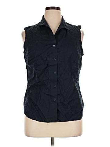 Jones New York Signature Sleeveless Button-Down Shirt (view 1)