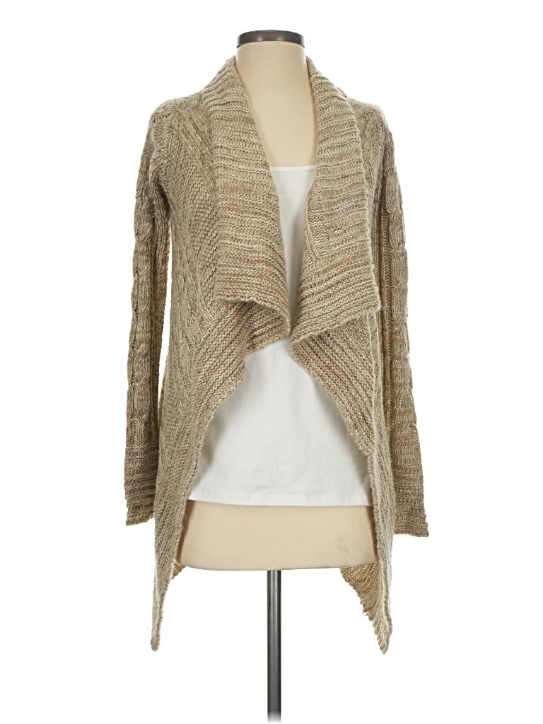 Pre-owned Caché Cardigan Sweater In Tan