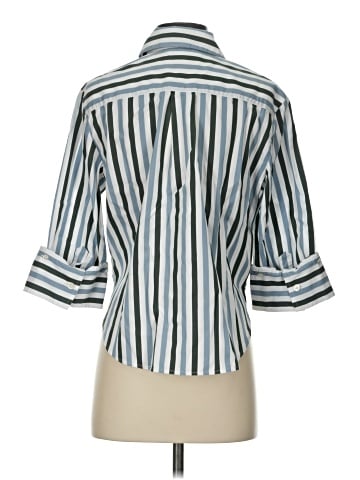 Madewell Easy Y-Neck Button-Up Shirt in Poplin (view 2)