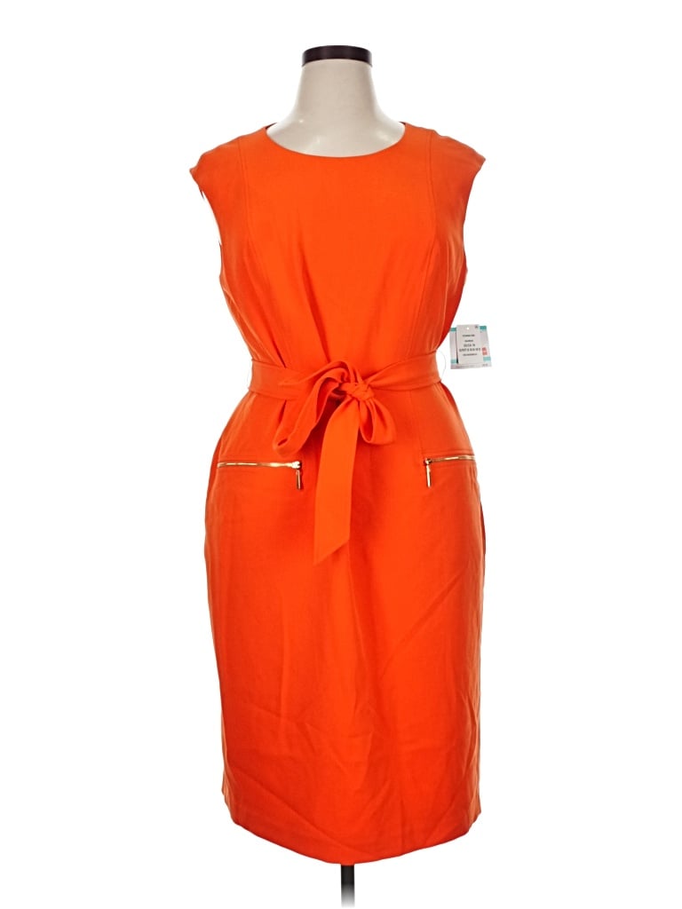 Pre-owned Kasper Casual Dress In Orange