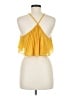 Shein 100% Polyester Yellow Sleeveless Blouse Size 6 - photo 2