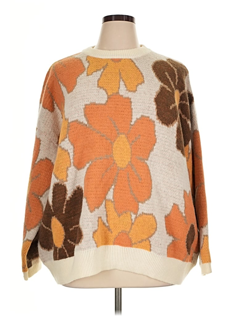 Pre-owned Assorted Brands Pullover Sweater In Orange