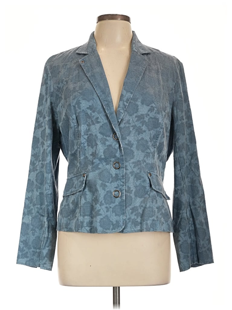 Pre-owned Requirements Blazer Jacket In Blue