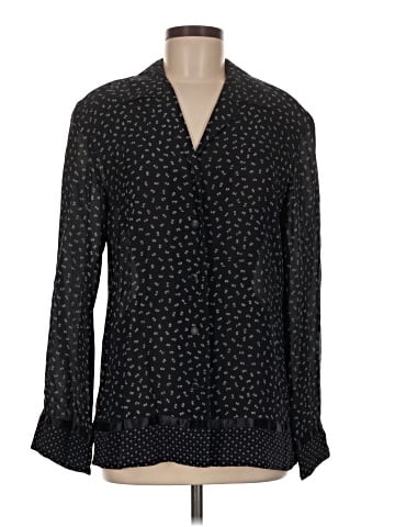 Dana B. & Karen Long Sleeve Silk Top (view 1)