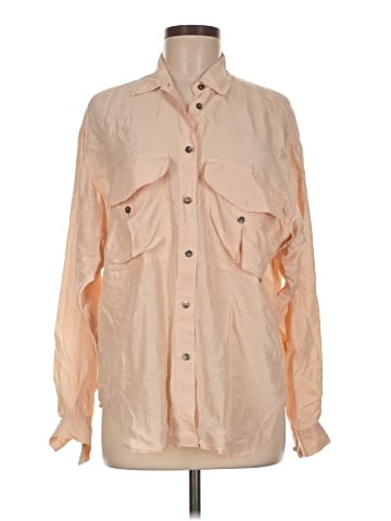First Issue by Liz Claiborne Long Sleeve Silk Top (view 1)