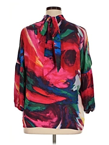 New York & Company 3/4 Sleeve Blouse (view 2)