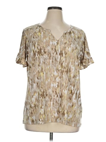 Susan Graver Short Sleeve Blouse (view 1)