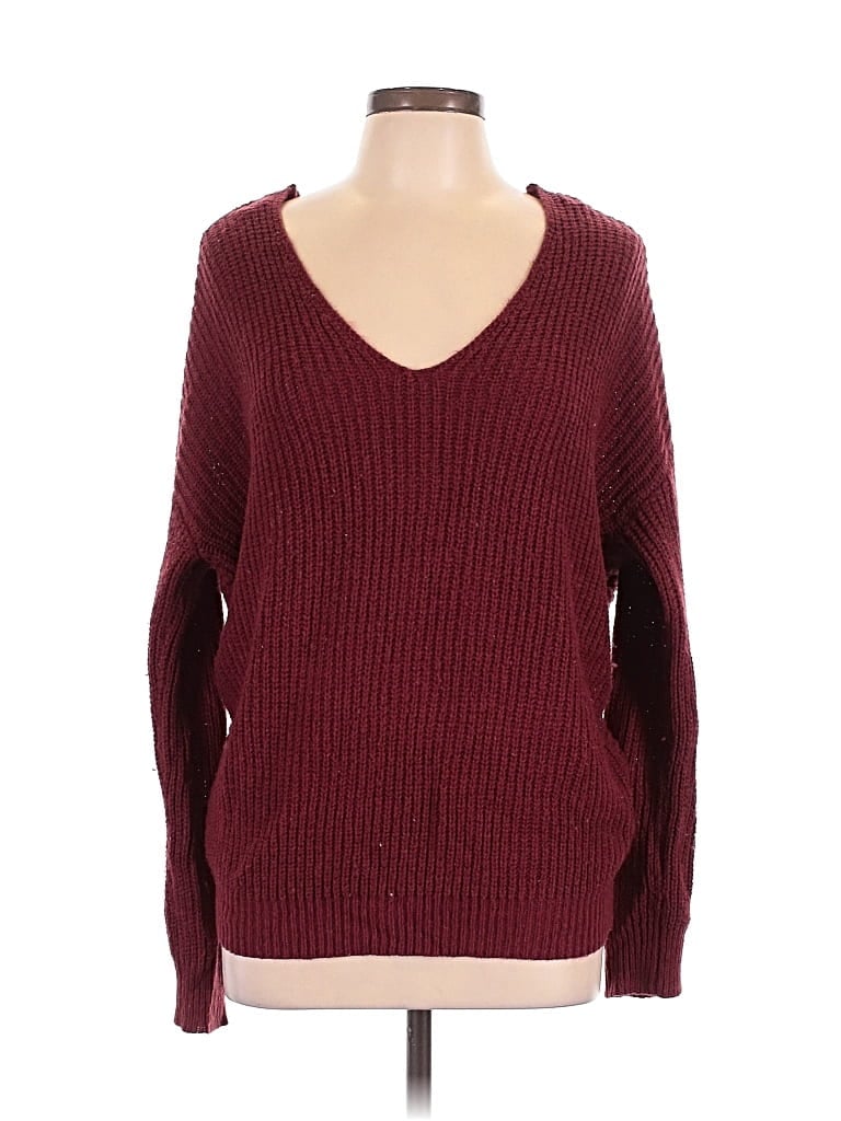Pre-owned Harper Heritage Pullover Sweater In Burgundy