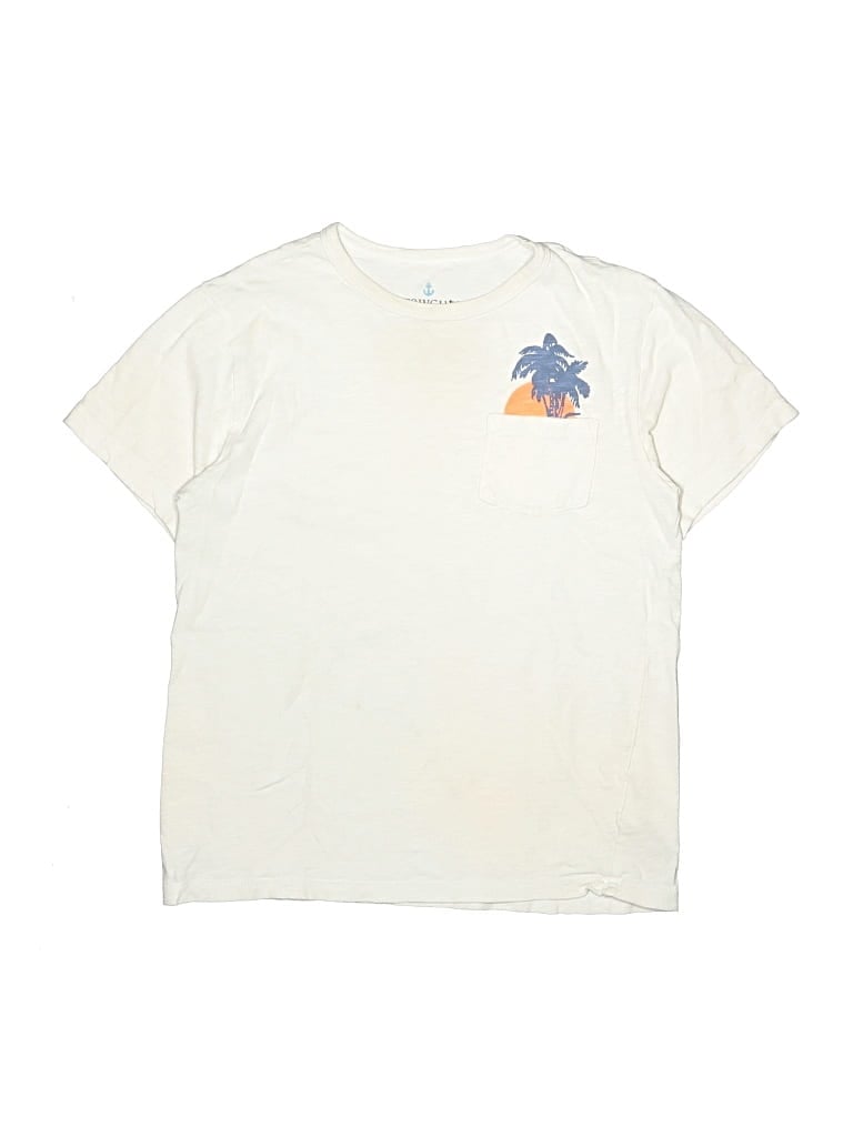Pre-owned Crewcuts Kids' Short Sleeve T-shirt In Ivory