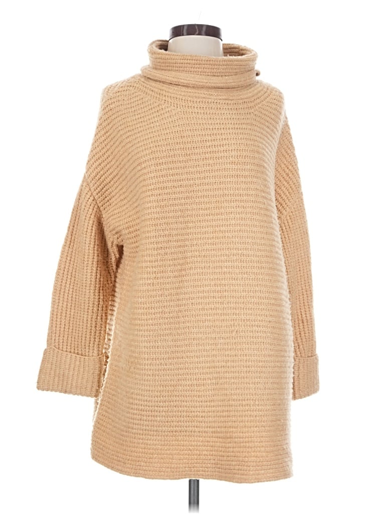 Pre-owned Joan Vass Turtleneck Sweater In Tan