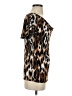 Grace Elements Animal Print Brown Short Sleeve Top Size S - photo 4