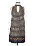 Soprano 100% Polyester Print Gray Casual Dress Size S - photo 1