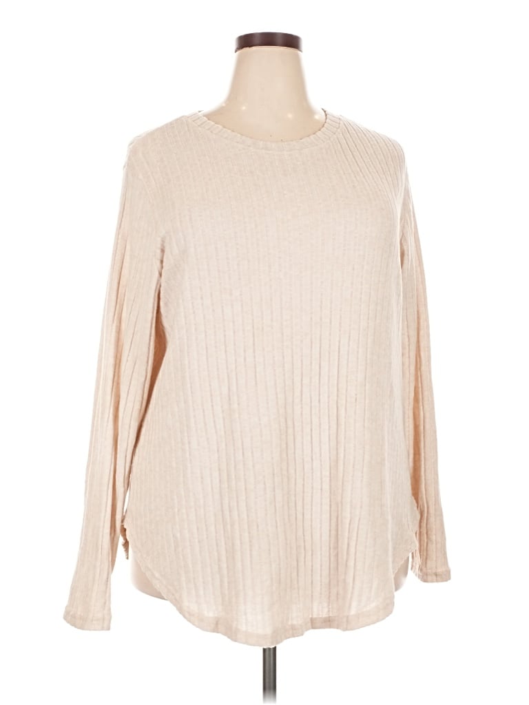 Pre-owned Fantaslook Long Sleeve Turtleneck In Tan