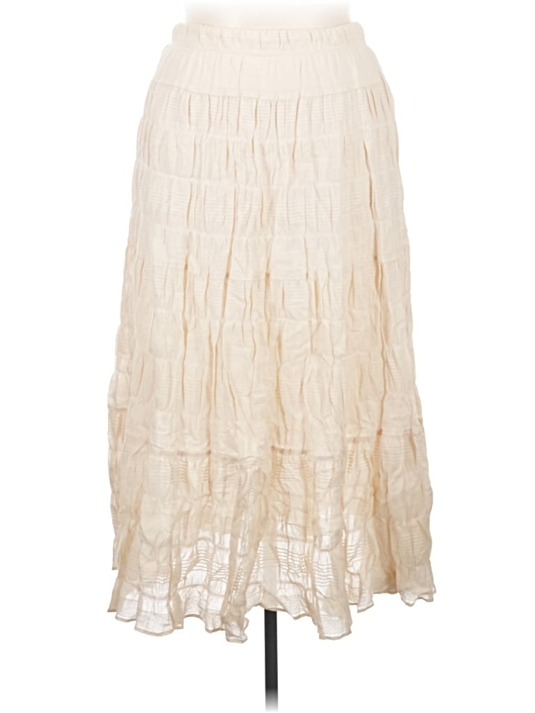 Pre-owned Max Studio Casual Skirt In Ivory
