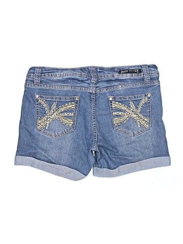Red Rivet Denim Shorts (view 2)