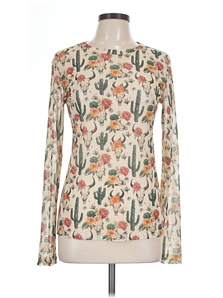 Pre-owned Blakeley Long Sleeve Blouse In Ivory