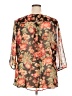North Style 100% Polyester Brown 3/4 Sleeve Blouse Size 2X - photo 2