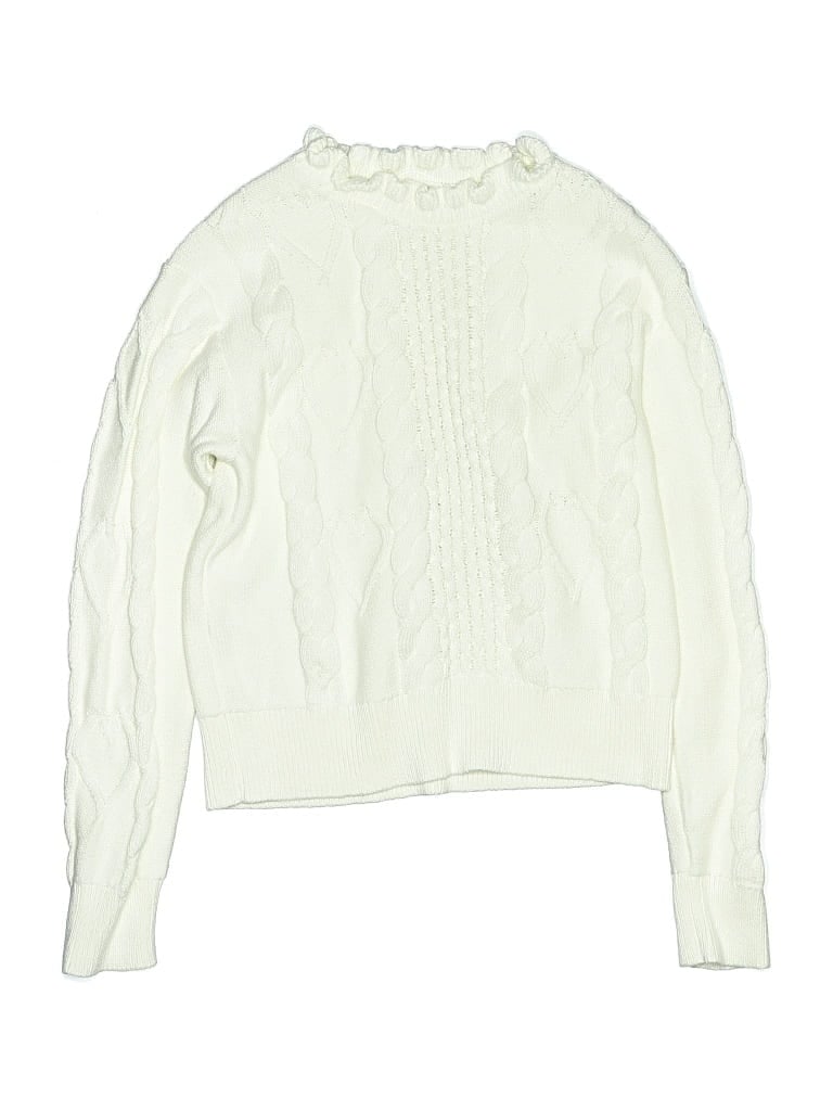Pre-owned Crewcuts Outlet Kids' Pullover Sweater In Ivory