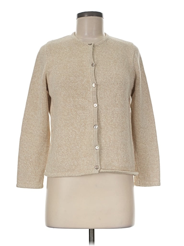 Pre-owned L.l.bean Cardigan Sweater In Tan