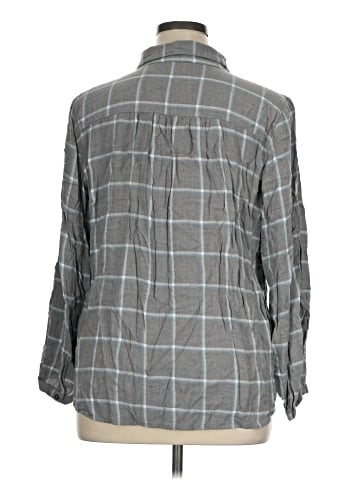 Ann Taylor LOFT Outlet 3/4 Sleeve Button-Down Shirt (view 2)