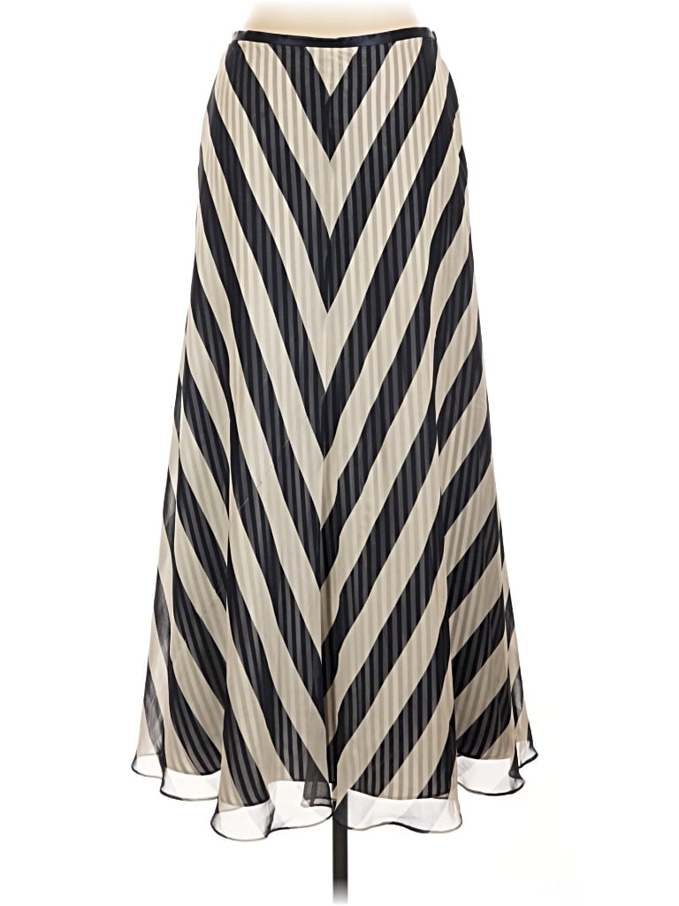 Pre-owned Dana Buchman Silk Skirt In Ivory